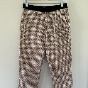 Zara Trousers Straight Leg Geometric Print S